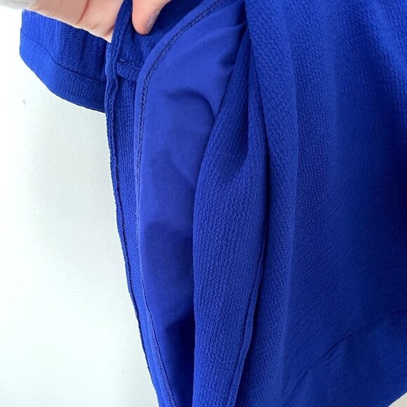 H&M Conscious royal blue 3/4 sleeve knee length v-neck dress women size 2 - Picture 5 of 6